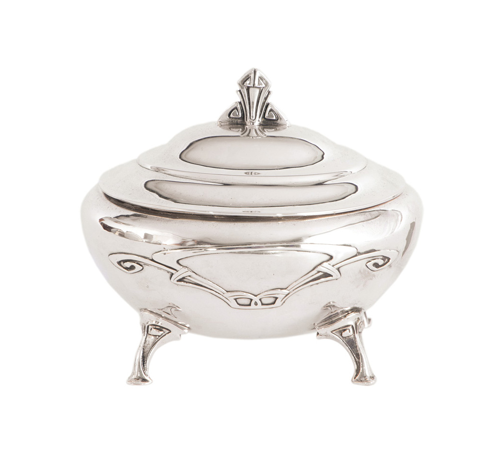 An Art Nouveau sugar bowl