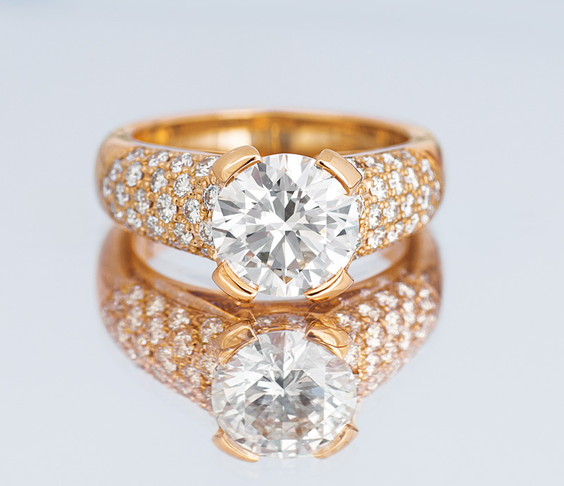 Solitaire mit Besatz Ring - 1IW05