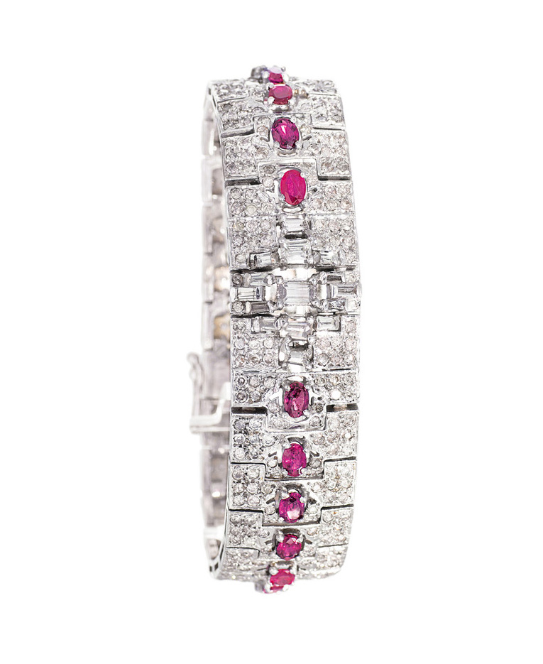 A diamond ruby bracelet