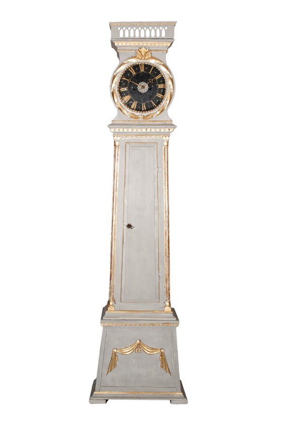 A Bornholm longcase clock with alarm clock