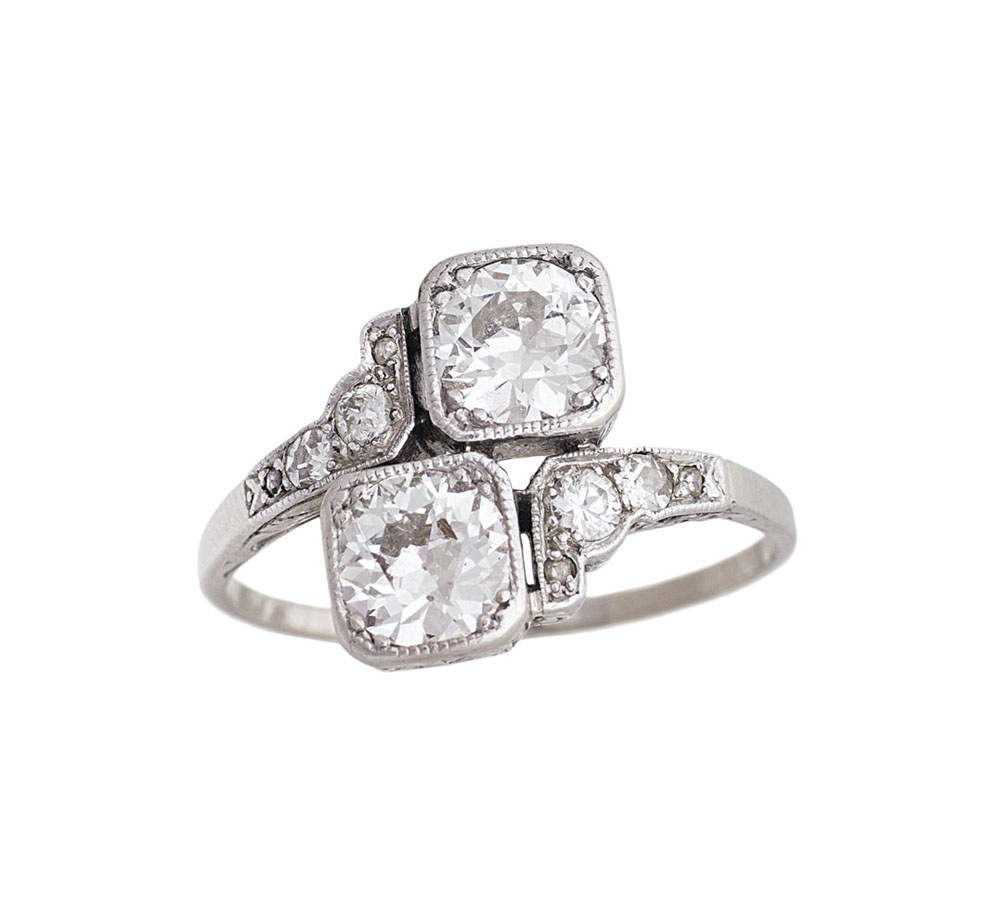 Jugendstil-Diamant-Ring