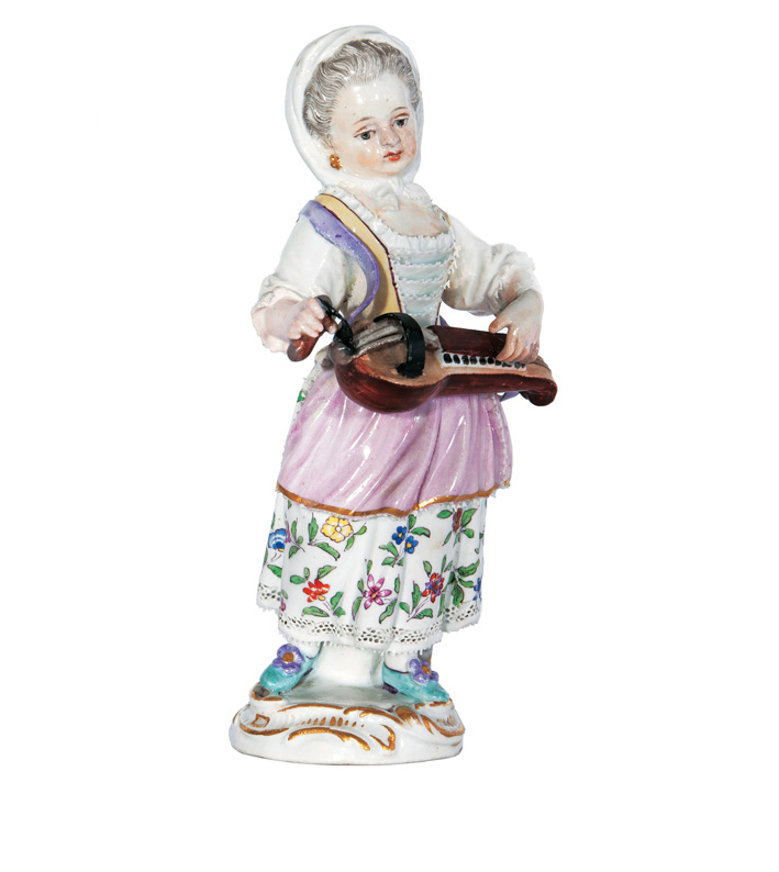 A figure 'Girl with hurdy-gurdy'