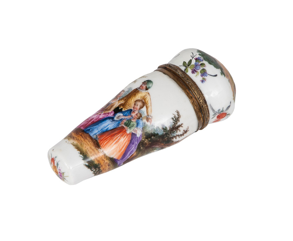 A needle case with Watteau scenes