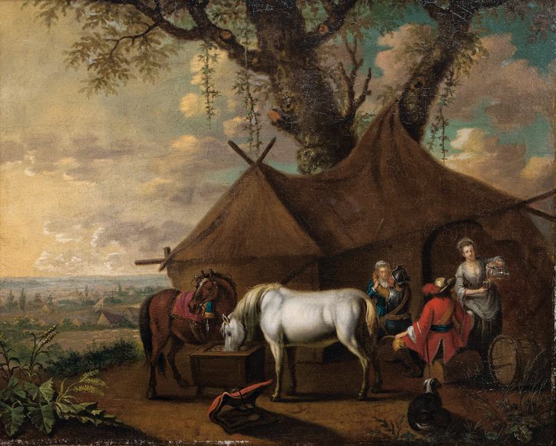 Pieter van Bloemen, zugeschr. - Bei der Marketenderin Bei der Marketenderin