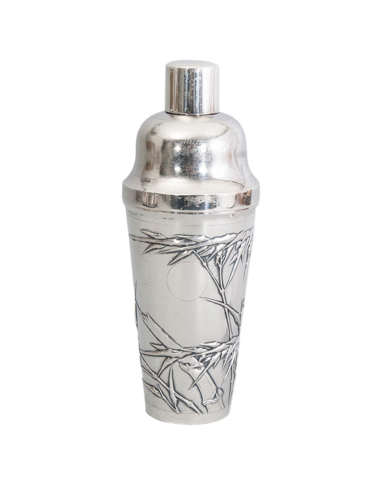 A Chinese export silver cocktail-shaker