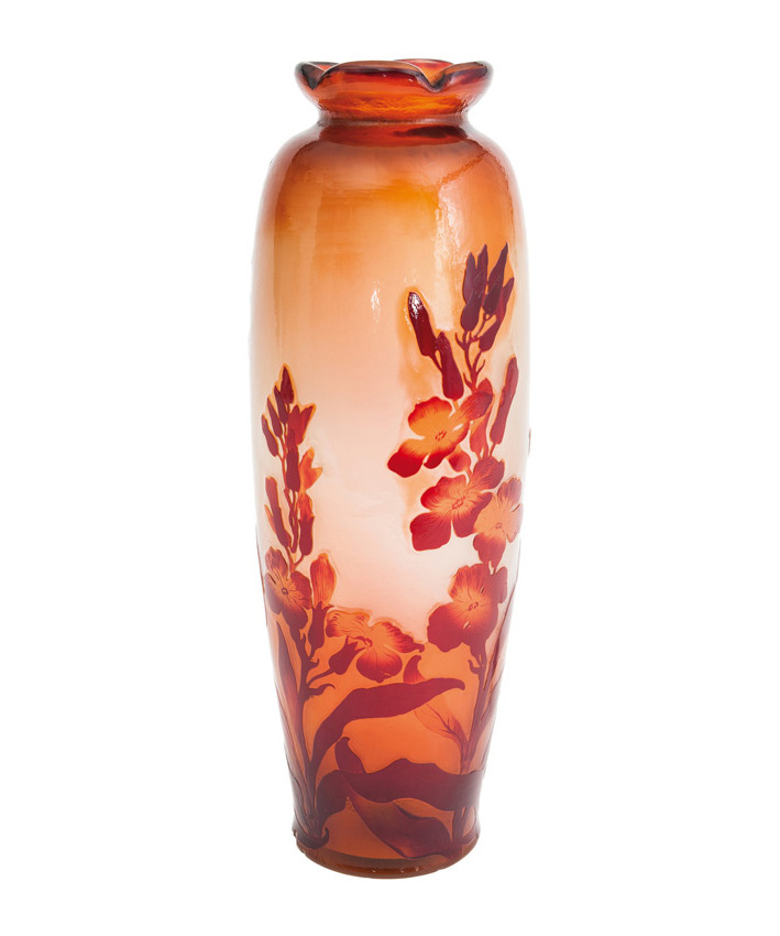 An Art Nouveau glass vase 'Lilies'