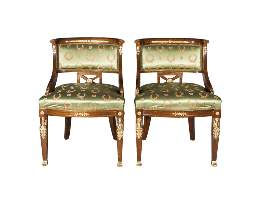 A pair of armchairs of Empire style