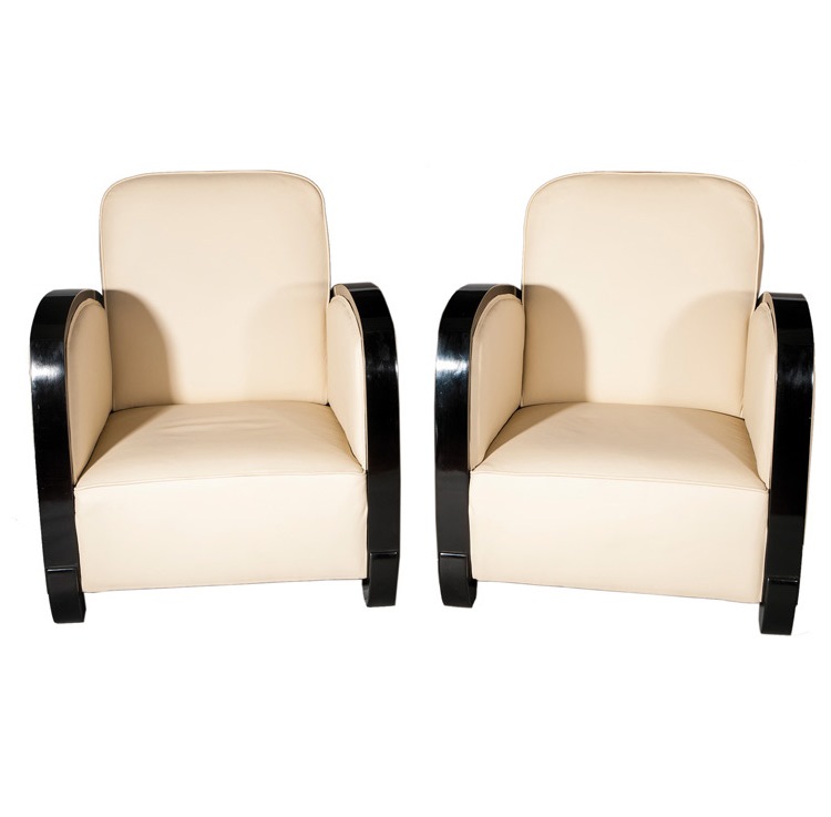 A pair of Art Deco armchairs