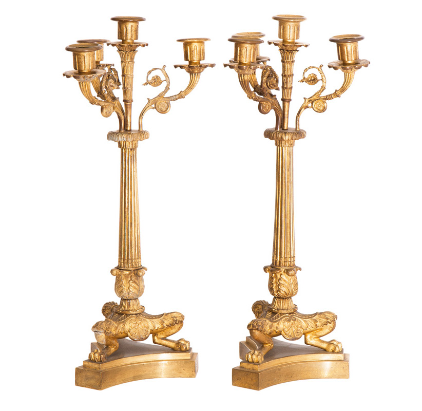 A pair of Charles X candelabras
