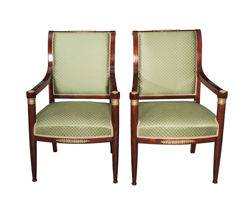 A pair of Napoleon III armchairs