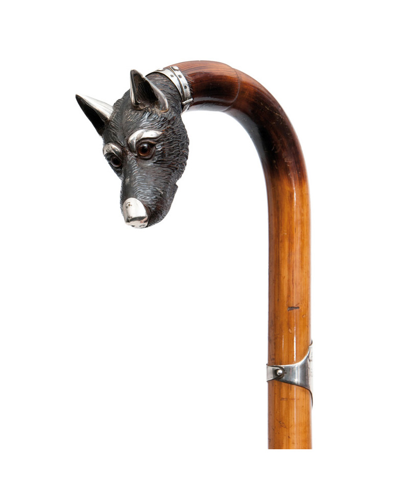 An extraordirary walking cane 'German Shepherd'