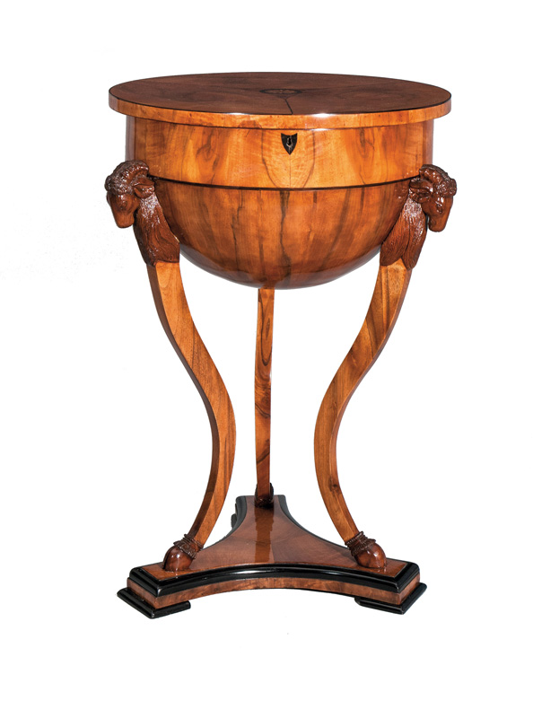 An extraordinary Biedermeier sewing table