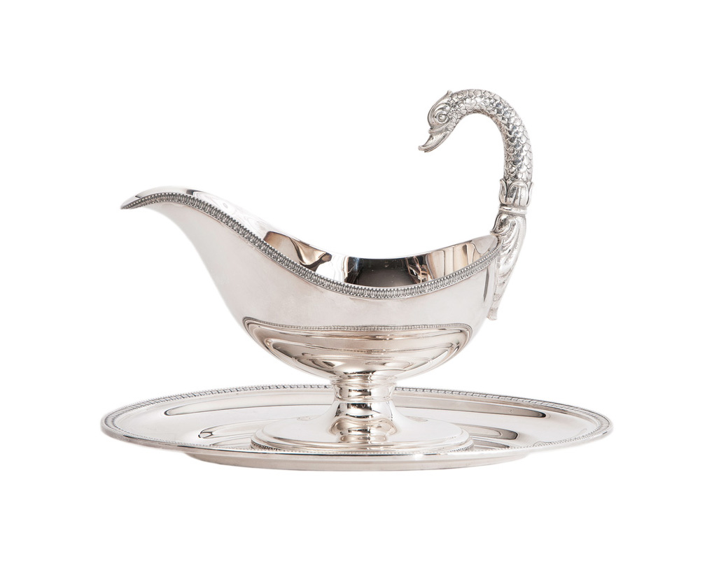 A classical gravy boat