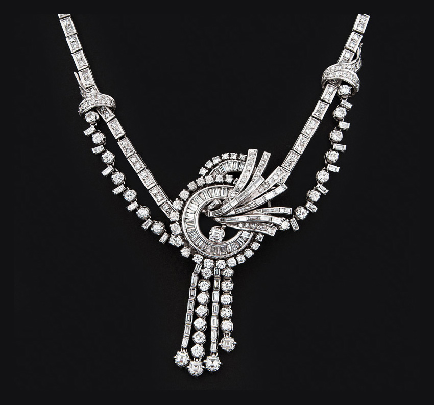 A highcarat diamond necklace
