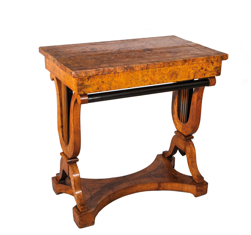 A fine Biedermeier lyre table