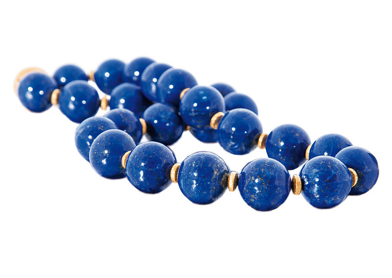 A lapis lazuli necklace
