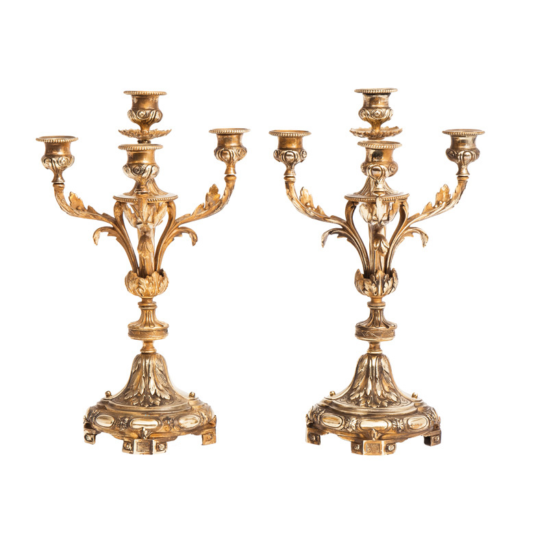 A pair of elegant candelabras