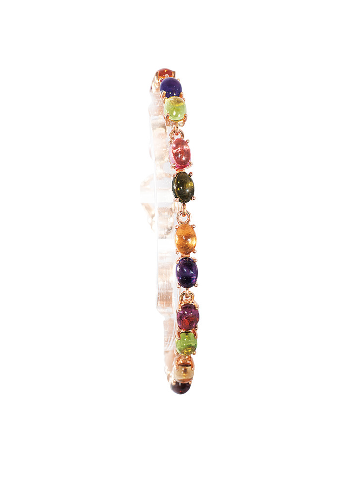 A colourful precious stone bracelet