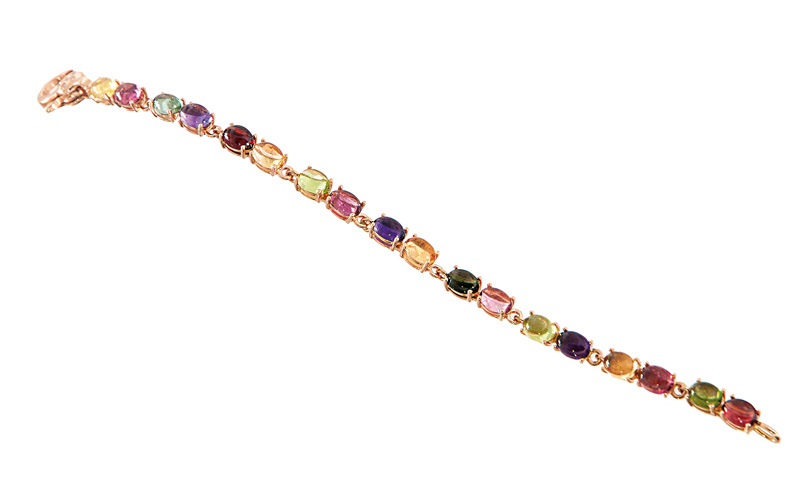 A colourful precious stone bracelet - image 2