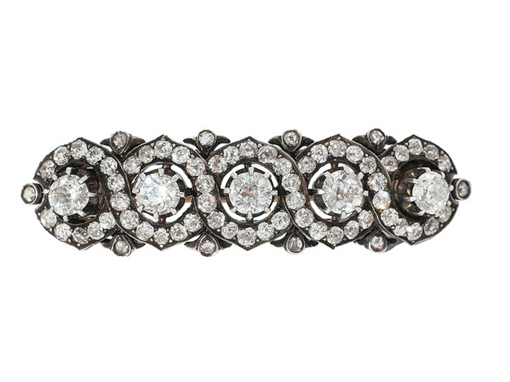A russian Art-Nouveau diamond necklace set