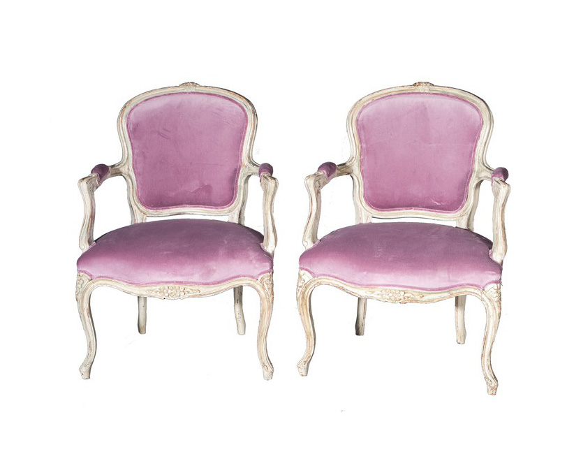 A pair of armchairs of Louis XV style