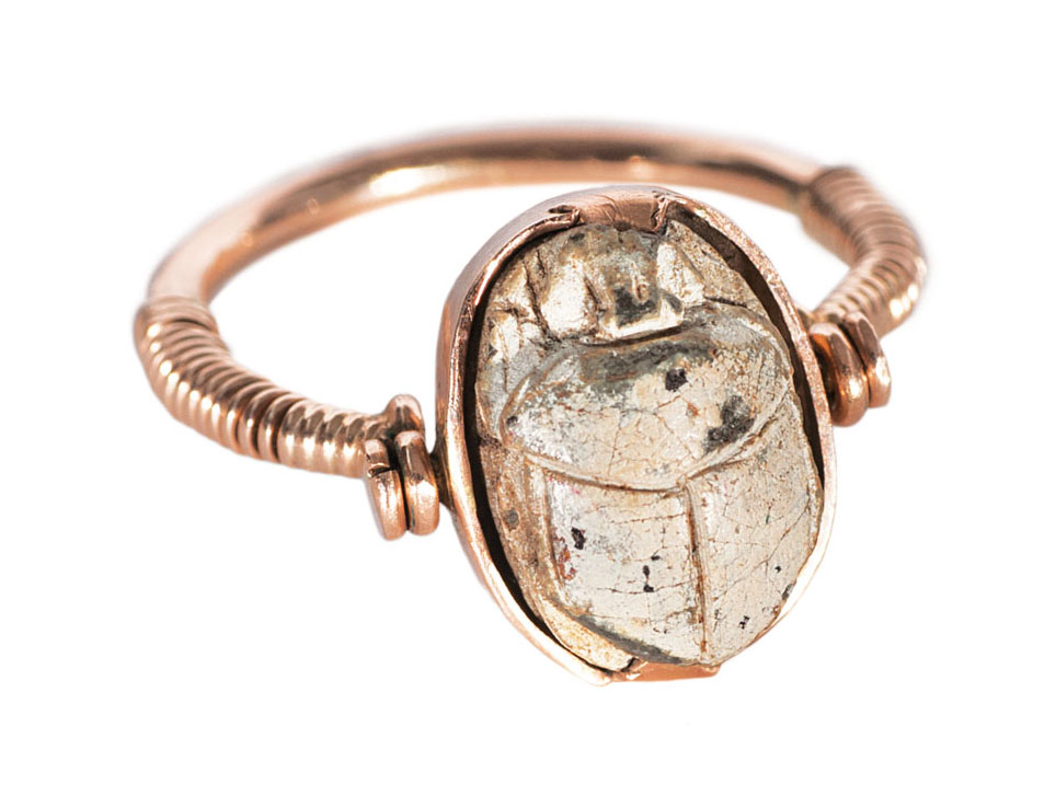 Armband und Ring mit antiken Skarabäus-Amuletten - Bild 2