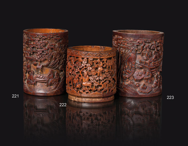 A '7 Sages' bamboo brushpot