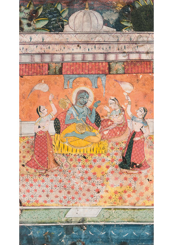 A miniature painting 'Raga Bhairava' A miniature painting 'Raga Bhairava'
