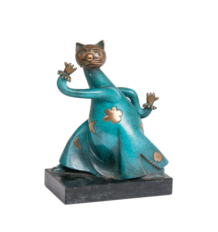 A bronze figure 'Wizard'