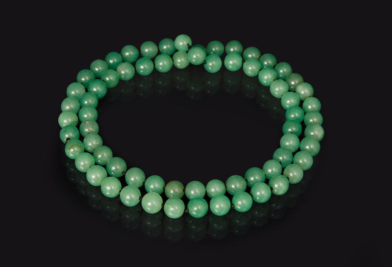 A jade-beads necklace