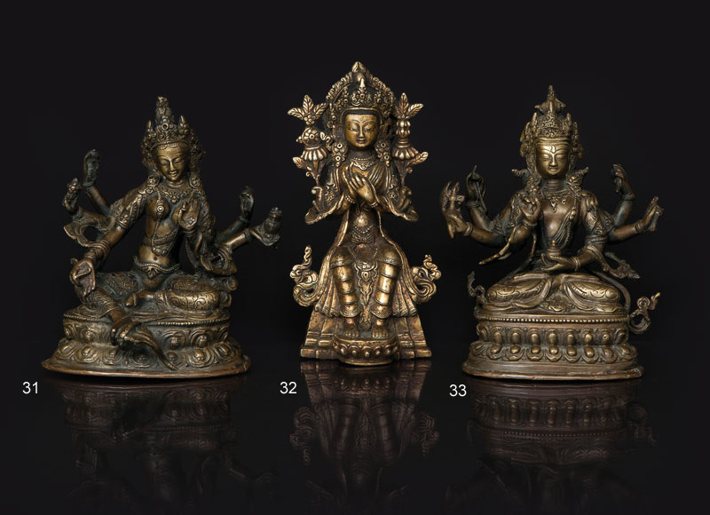 A bronze figure 'Vasudhara'