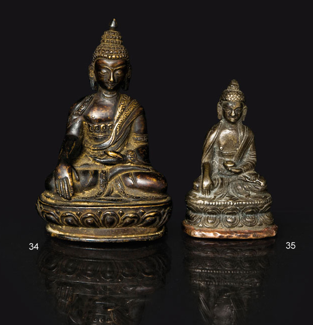 A bronze miniature 'Buddha Shakyamuni'
