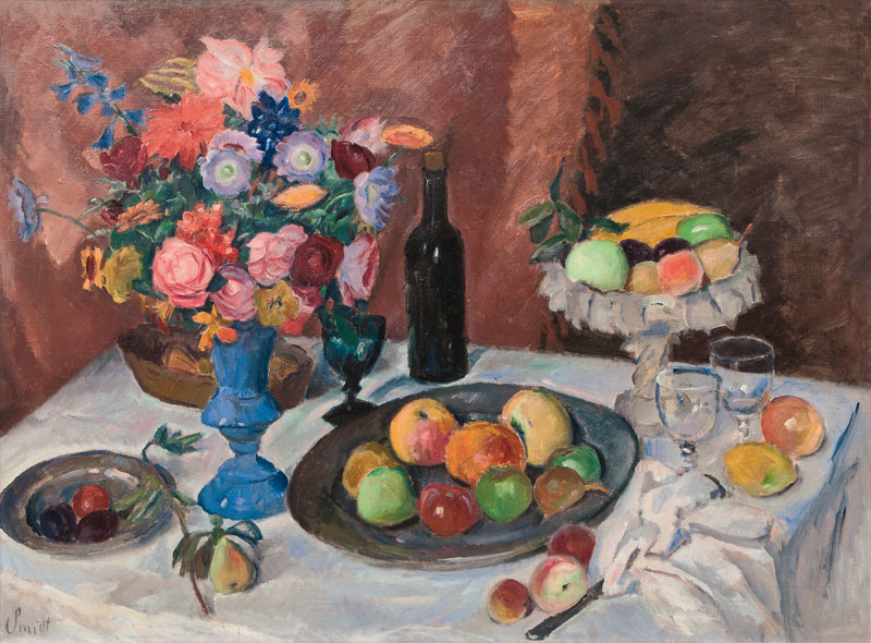 Table Still Life with Fruits and Flowers - image 2