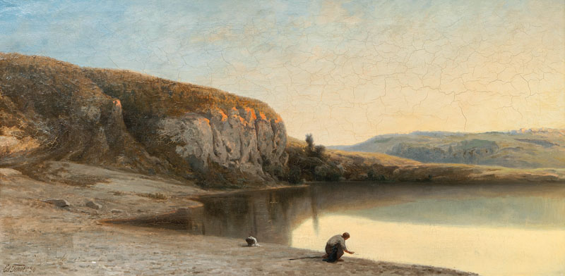 Romantic Landscape with Wanderer