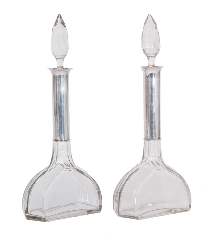 A pair of Art Deco carafe