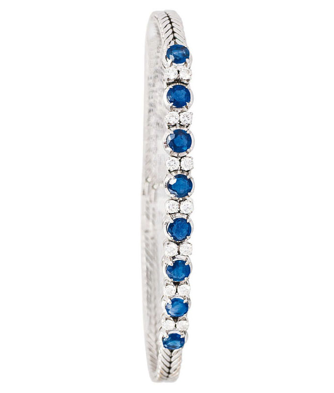 A sapphire diamond bracelet