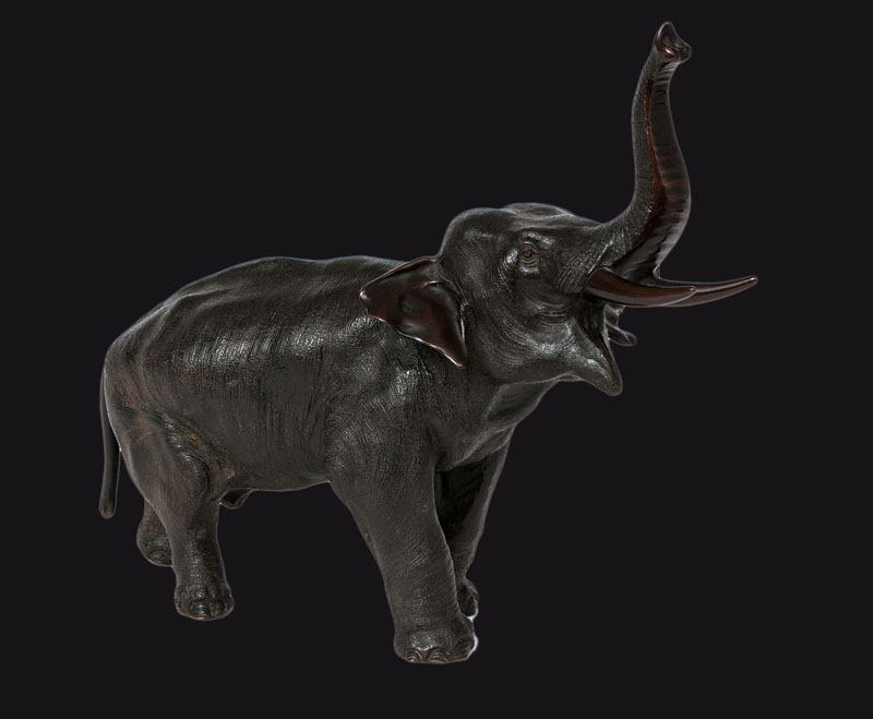 Feine Bronze-Figur 'Elefant'