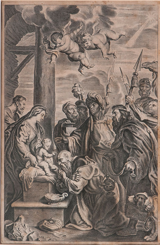 Drei Kupferstiche: Anbetung der Hirten, Anbetung der Könige, Himmelfahrt Mariae - Bild 2