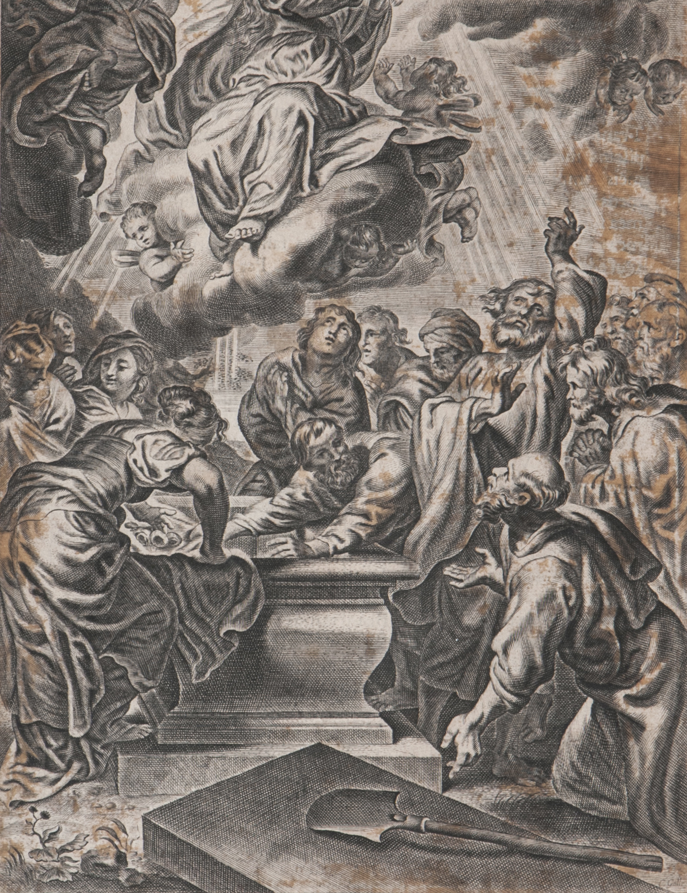 Drei Kupferstiche: Anbetung der Hirten, Anbetung der Könige, Himmelfahrt Mariae - Bild 3