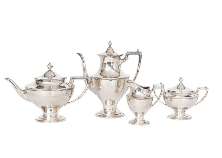 A coffee and tea service of Empire style