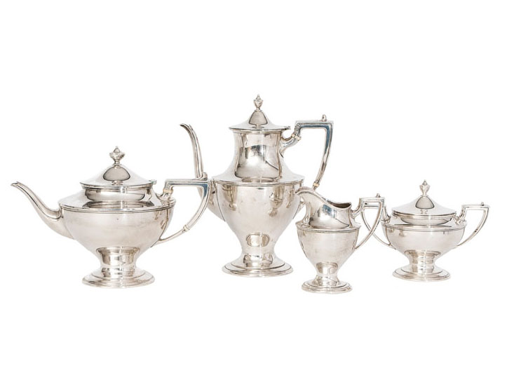 Whiting Manufacturing Company - A coffee and tea service of Empire style A coffee and tea service of Empire style