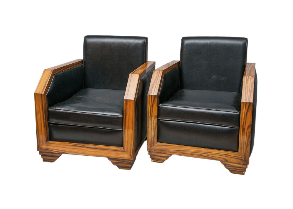 A pair of Art Deco armchairs