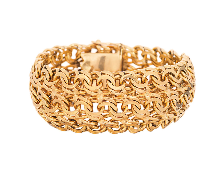 A gold bracelet