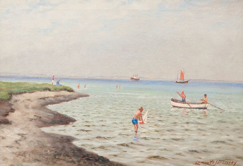 Bathing Children in the Baltic Sea