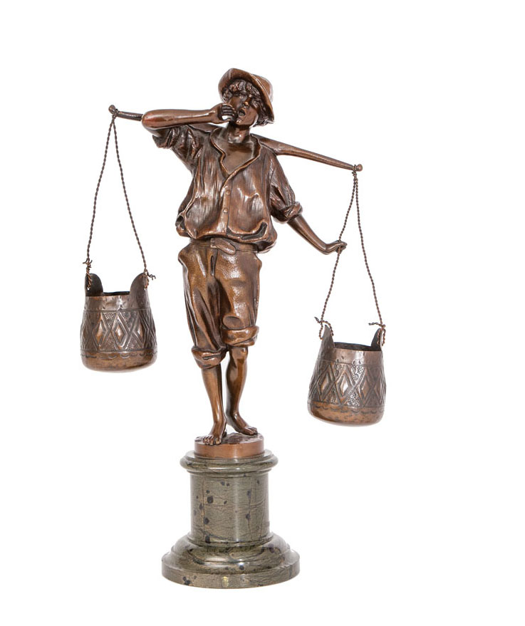 Franz Rosse - Bronze-Figur 'Müder Wasserträger' Bronze-Figur 'Müder Wasserträger'
