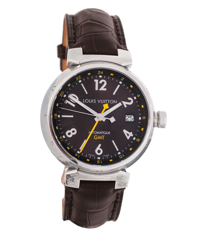 A gentlemens wristwatch 'Tambour Essential GMT' by Louis Vuitton