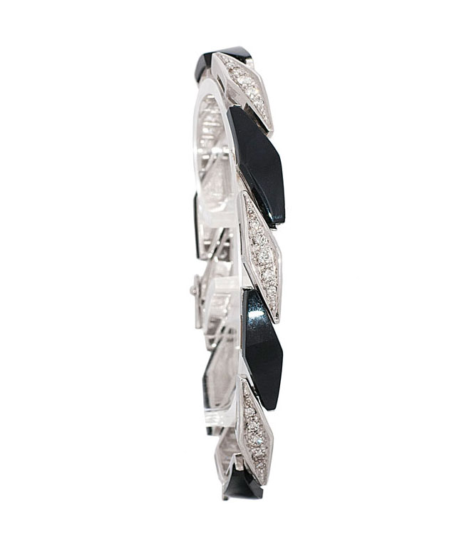 Modernes Onyx-Brillant-Armband