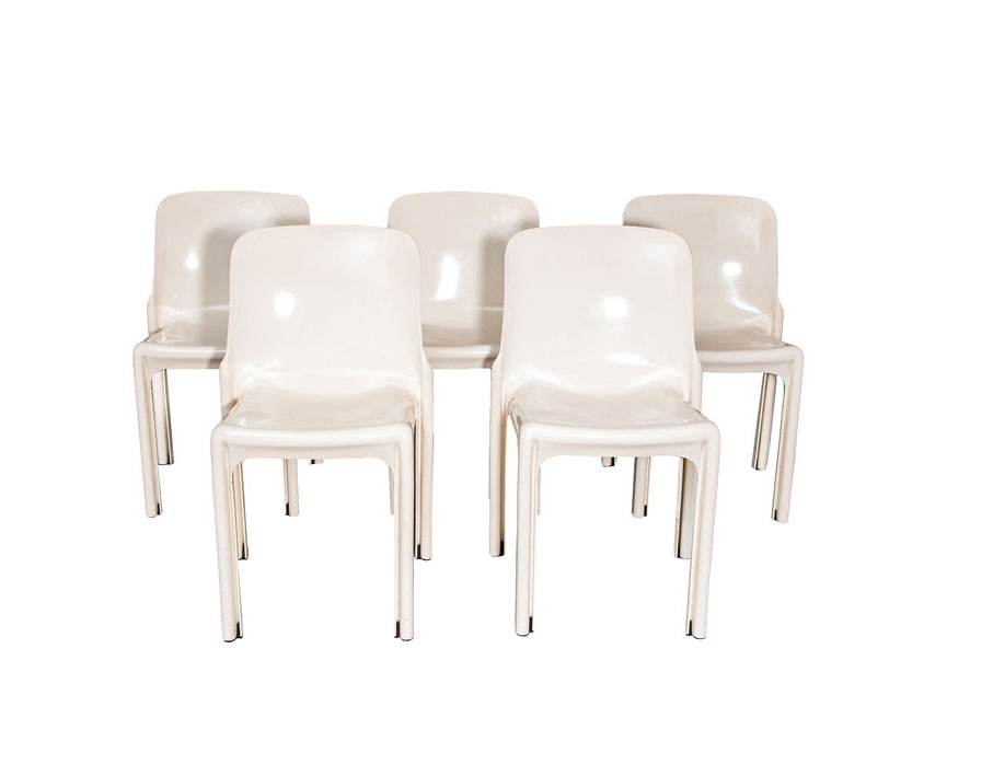 Five Stacking Chairs 'Selene'