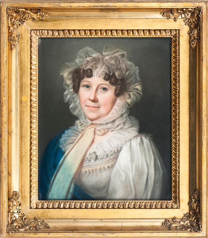 F. Wagener, tätig Mitte 19. Jh. - Portrait of Frédéric Barez and his Wife Jeann, née Kraegelins Portrait of Frédéric Barez and his Wife Jeann, née Kraegelins