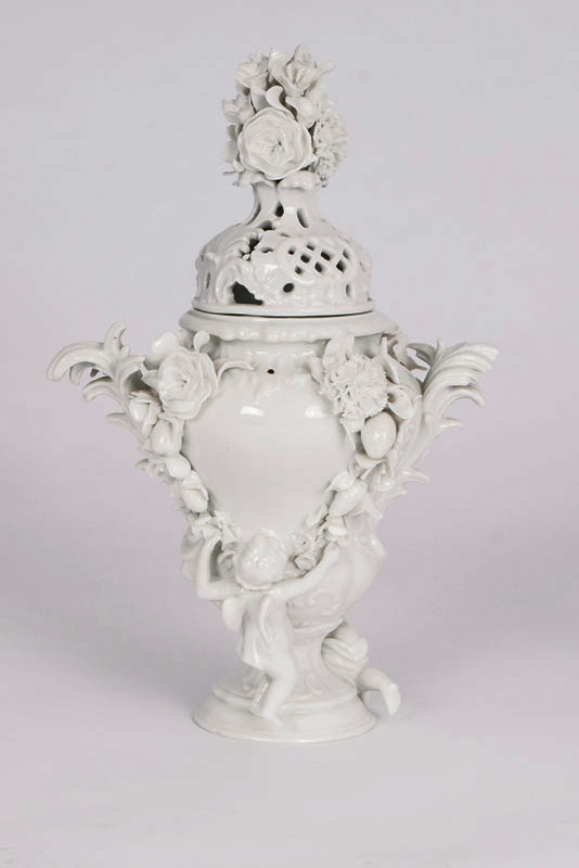 A potpourri vase with cover